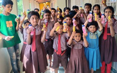 Children at Hostel for children by Ekalavya Nyasa at Kudal Sindhudurg, Maharashtra